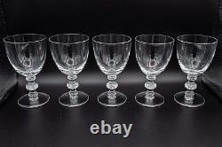 Lalique France Crystal St Saint Hubert Port Wine Glasses Set of 5 -4 5/8