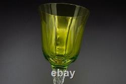 Lalique France Crystal Treves Chartreuse Green Rhine Wine Glass 7 1/2 FREE SHIP