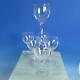 Lalique France Crystal Tuileries Cut 6 Water Wine Goblets Glasses 7 1/8