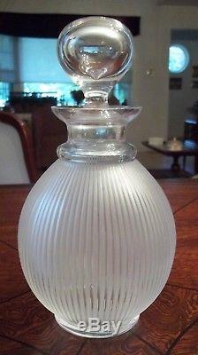 Lalique Langeais Frosted Ribbed Crystal Wine Decanter $1600 RETAIL Ooh là là