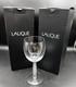 Lalique (Paris) DIAMANT (Diamond) Crystal Wine Glasses #15901 (2 Each) NIB