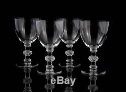 Lalique Saint Hubert Crystal Bourgogne Wine Goblet Glasses, Set of (4)