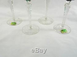 Lausitzer Crystal Cut to Clear Multi Color Hock Wine Glasses Mint