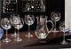 Le Monde, Swarovski Jeweled Crystal Wine Glasses on a Long Stem and Decanter Set