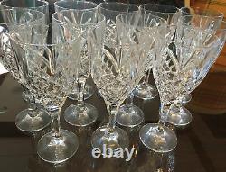 Lead Crystal Shannon DUBLIN 12 Wine Glasses Goblets Godinger Stemware Stunning