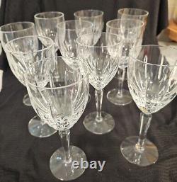 Lenox Clarity Cut Crystal Wine Glasses 7 Set of 10 Discontinued -Free Shipping