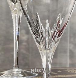 Lenox Crystal Firelight Clear Vintage Wine Goblets none panel cut Set of 4