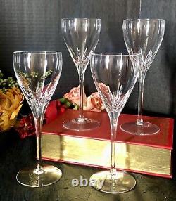 Lenox Crystal Firelight Clear Vintage Wine Goblets none panel cut Set of 4