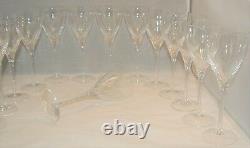 Lenox Crystal Long Stem Wine Glasses Discontinued Encore Pattern Set of 15