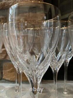 Lenox Crystal Wine Glasses Firelight Gold Trim Set of 15