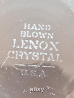 Lenox Hand Blown Crystal Textured Impromptu Brown 17 Piece Stemmed Glass Ware