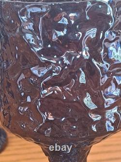 Lenox Hand Blown Crystal Textured Impromptu Brown 17 Piece Stemmed Glass Ware