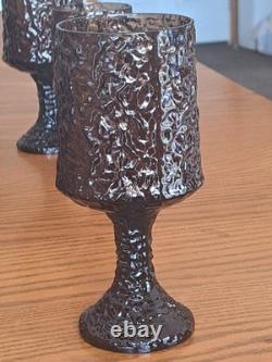 Lenox Hand Blown Crystal Textured Impromptu Brown 17 Piece Stemmed Glass Ware