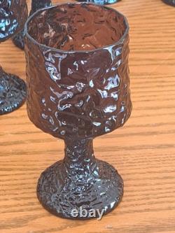 Lenox Hand Blown Crystal Textured Impromptu Brown 17 Piece Stemmed Glass Ware