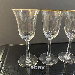 Lenox Hayworth (7) Seven Wine Glasses Gold Rim 6 5/8