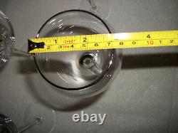 Lenox Solitaire Platinum Full Lead Crystal Wine Glasses Set of 4