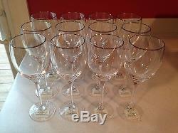 Lenox Timeless Platinum Crystal Wine Glasses, Set of 12