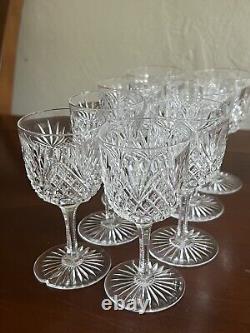 Libbey Strawberry Diamond Brilliant Cut Glass Set Of 8