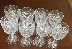 Libbey Strawberry Diamond Brilliant Cut Glass Set Of 8