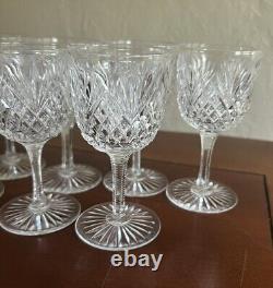 Libbey Strawberry Diamond Brilliant Cut Glass Set Of 8