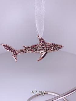 Limited Edition SwarovskiT Shark Ornament with Two Shark Wine GlassesT in a Be