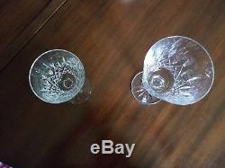 Lismore Waterford Crystal 12 Wine and 12 water Goblets. Irish vintage, perfect