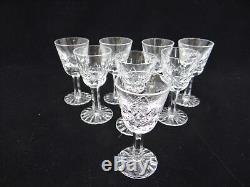 Lismore Waterford Crystal Cordial Glass SET of 8 Port Wine or Whiskey Cordial