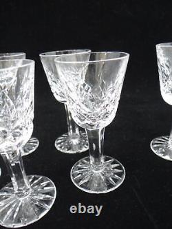 Lismore Waterford Crystal Cordial Glass SET of 8 Port Wine or Whiskey Cordial