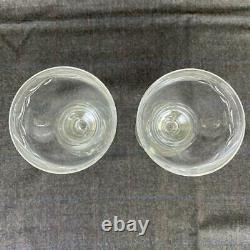 Lot 6 HAWKES Laurel Leaf L-Rock Stem Cut Crystal Water Wine Goblet Glasses 2201