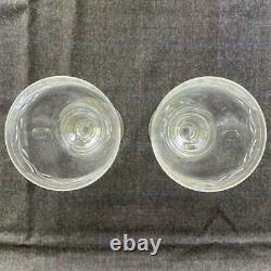 Lot 6 HAWKES Laurel Leaf L-Rock Stem Cut Crystal Water Wine Goblet Glasses 2201