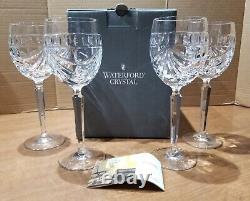 Lot Of 4 Waterford Crystal Wine Glasses 8 In Perfect Shape With Box