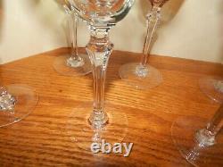 Lot Of 6 RARE Val St. Lambert Osram Wine Glasses Colored Crystal Retired VG Cd