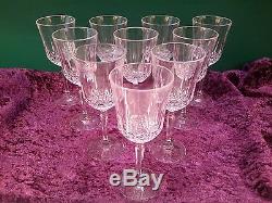 Lot of 10 CRYSTAL WINE GOBLETS Heavy Lead Glass Glasses 8 1/2 Stemware NEW