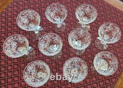 Lot of 10 Vintage Gorgeous Fostoria Crystal Water/Wine Glasses