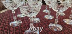 Lot of 10 Vintage Gorgeous Fostoria Crystal Water/Wine Glasses