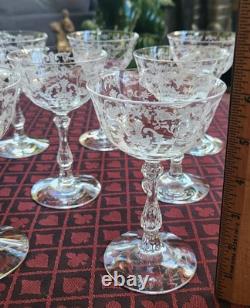 Lot of 10 Vintage Gorgeous Fostoria Crystal Water/Wine Glasses