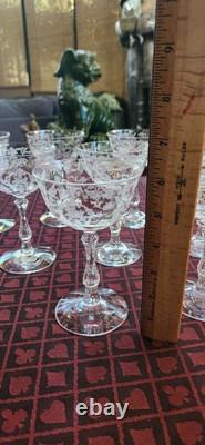 Lot of 10 Vintage Gorgeous Fostoria Crystal Water/Wine Glasses