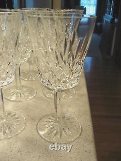 Lot of 10 Waterford Lismore Claret Wine Glasses 7.5T Ireland Stemmed