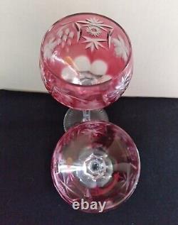 Lot of 2 Nachtman Traube Champagne Coupe Hock Wine Glasses Cranberry