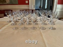 Lot of 24 Baccarat Chambolle Water Goblet 6.7/8 + Claret Wine Glasses 6