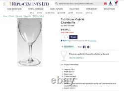 Lot of 24 Baccarat Chambolle Water Goblet 6.7/8 + Claret Wine Glasses 6