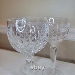 Lot of 3 Waterford Crystal Lismore Balloon Hock Wine Glasses 7 1/2 tall