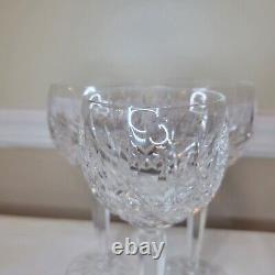 Lot of 3 Waterford Crystal Lismore Balloon Hock Wine Glasses 7 1/2 tall