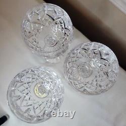 Lot of 3 Waterford Crystal Lismore Balloon Hock Wine Glasses 7 1/2 tall