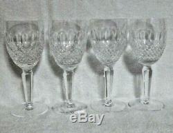 Lot of 4 Waterford Crystal Colleen Tall Stem Wine Glasses 6 1/2