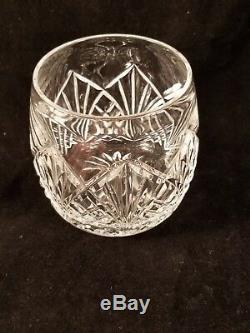 Lot of 4 Waterford Crystal Stemless Wine Glass Ireland Unknown Pattern