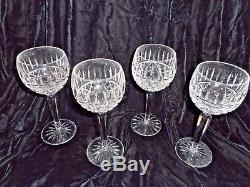 Lot of 4 Waterford Crystal Wine Hocks Balloon In Maeve / Tramore Pattern