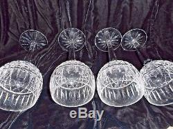 Lot of 4 Waterford Crystal Wine Hocks Balloon In Maeve / Tramore Pattern