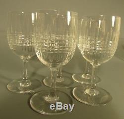Lot of 5 French Baccarat Crystal Glassware Nancy Wine Claret Glass 5 1/2