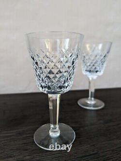 Lot of 6 Waterford Crystal Lismore Stemmed Wine Glasses & Decanter & Nut Dish
